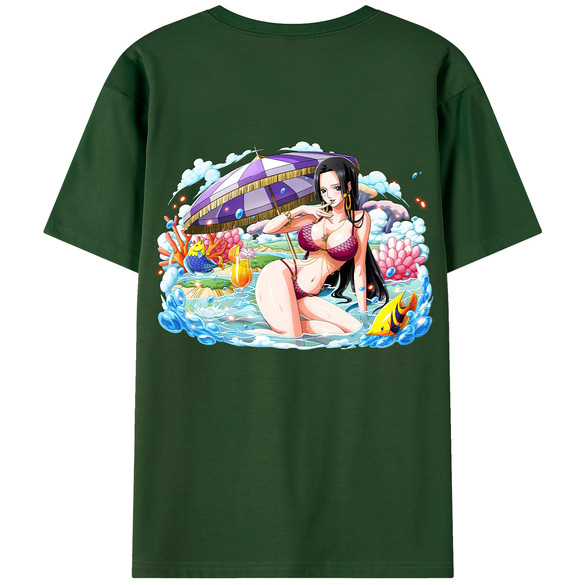 ワンピース ボア・ハンコック ONE PIECE Boa·Hancock 綿100％半袖Tシャツ（背面プリント）